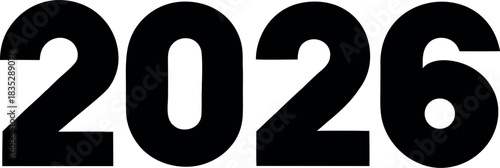 Black Bold 2026 Year Graphic Design