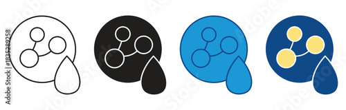 Collagen icon set multiple style collection , vector illustration.