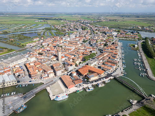 Marano city aerial view, friuli venezia giulia, italy