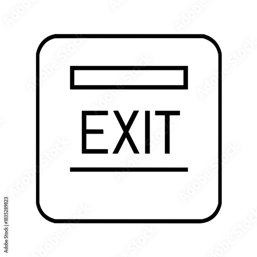 Emergency exit sign vector illustration for evacuation route guidance and safety protocol signage needs