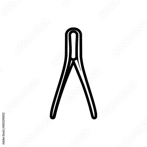 Vector illustration of dissecting forceps surgical tool for medical and laboratory procedures use 100