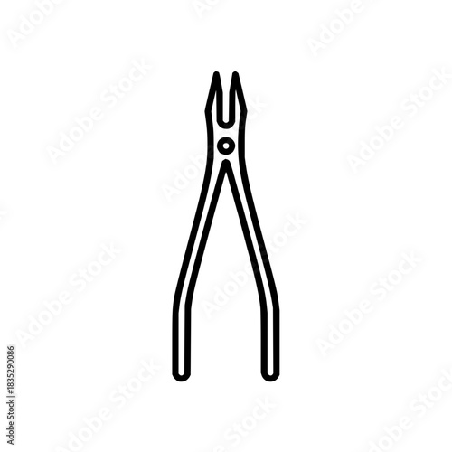 Nail nippers vector icon, manicure tool, pedicure equipment, salon instrument, beauty accessory, care 100