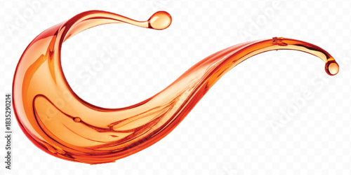 abstract smooth liquid  honey, engine, olive oil and  cooking splashing  in curve style isolated on white background