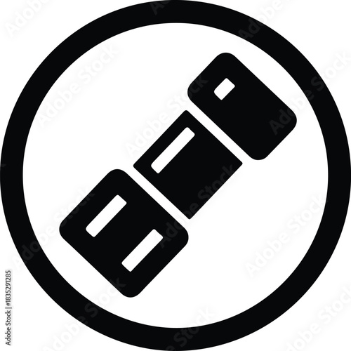 Silhouette electrical fuse symbol circuit protection vector Illustrator