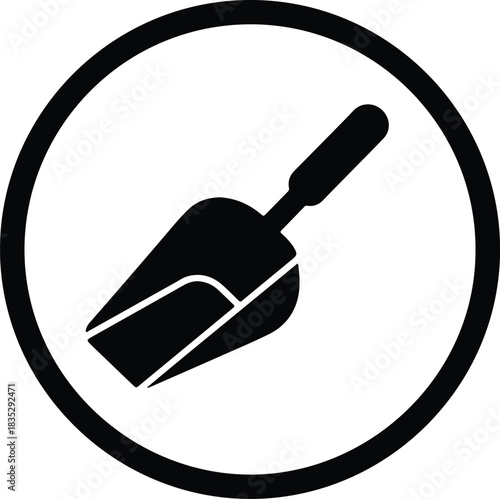 Silhouette scoop inside circle tool vector Illustrator