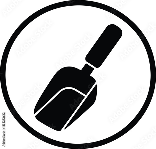 Silhouette scoop tool inside circle vector Illustrator