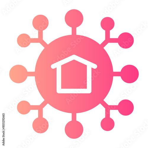 smart home hub gradient icon