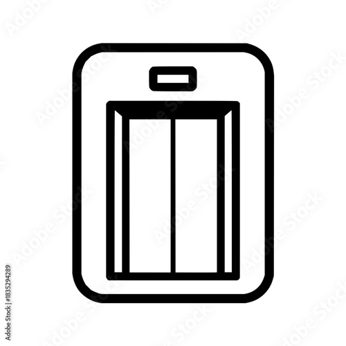 Elevator lift icon vector graphic design illustration for building transportation and accessibility needs