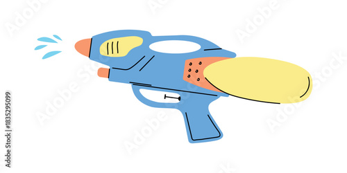 Fun Toy Water Gun in Blue and Yellow Colors