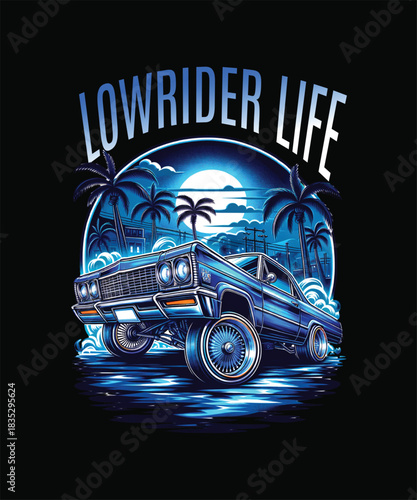 modern car t shirt design with sunset