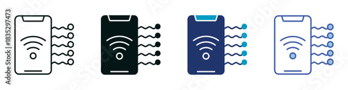 Phone Control Icon Set Consisting of Multiple Styles Vector Illustration