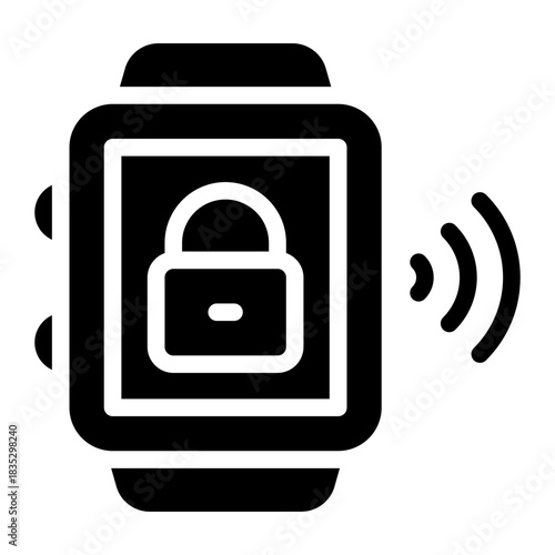 smartwatch glyph icon