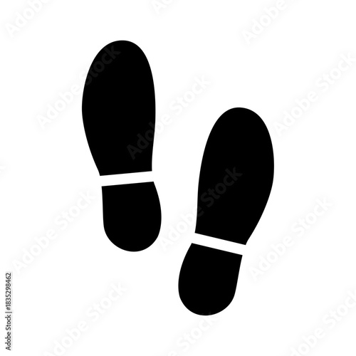 Shoe print icon representing movement, tracking, and direction