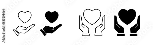Hands holding or presenting a heart symbol, representing love, care, compassion, and support