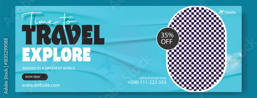 Time to explore the world with an exciting travel offer featuring waterfalls beaches and people enjoying adventures