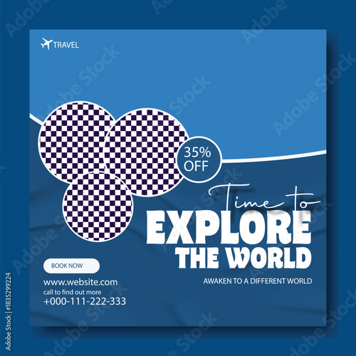 Time to explore the world with an exciting travel offer featuring waterfalls beaches and people enjoying adventures