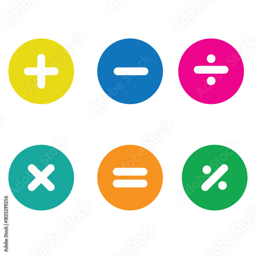 mathematical and calculation symbol  vector design
