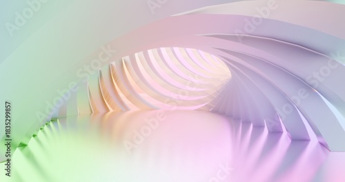 Fototapeta Naklejka Na Ścianę i Meble -  Abstract architecture background arched interior 3d render