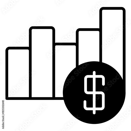 Revenue black fill icon