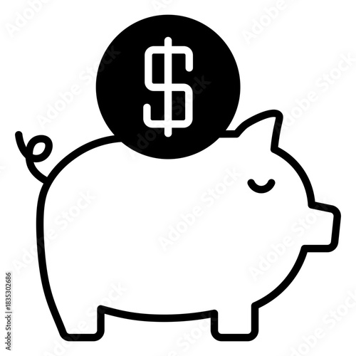 Saving black fill icon