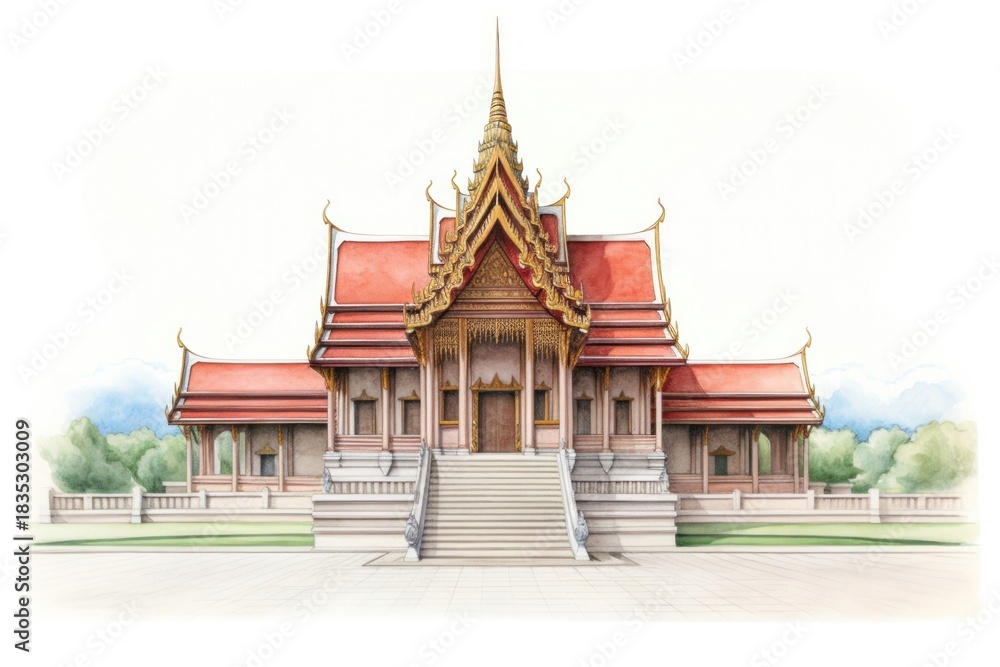 custom made wallpaper toronto digitalTemple architecture building pagoda.