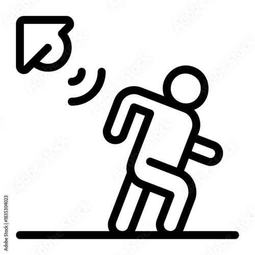 motion sensor line icon