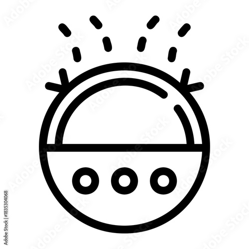 robot vacuum cleaner line icon