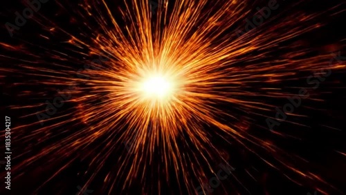 Blinding light explosion in space — atmosphere of cosmic power, energy, and primordial creation.