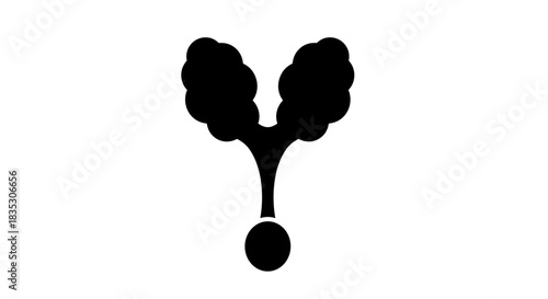 Abstract Antibody Icon Scientific Symbol for Immunity and Research.