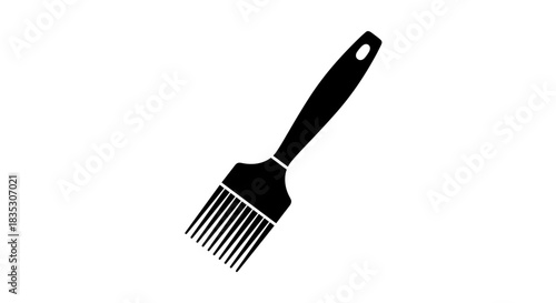 Black and White Illustration of a Pastry Brush.