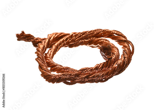 copper wire isolated on white background