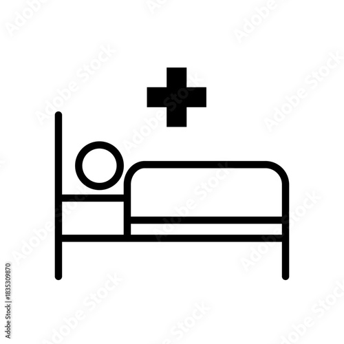 入院をイメージした医療系アイコン