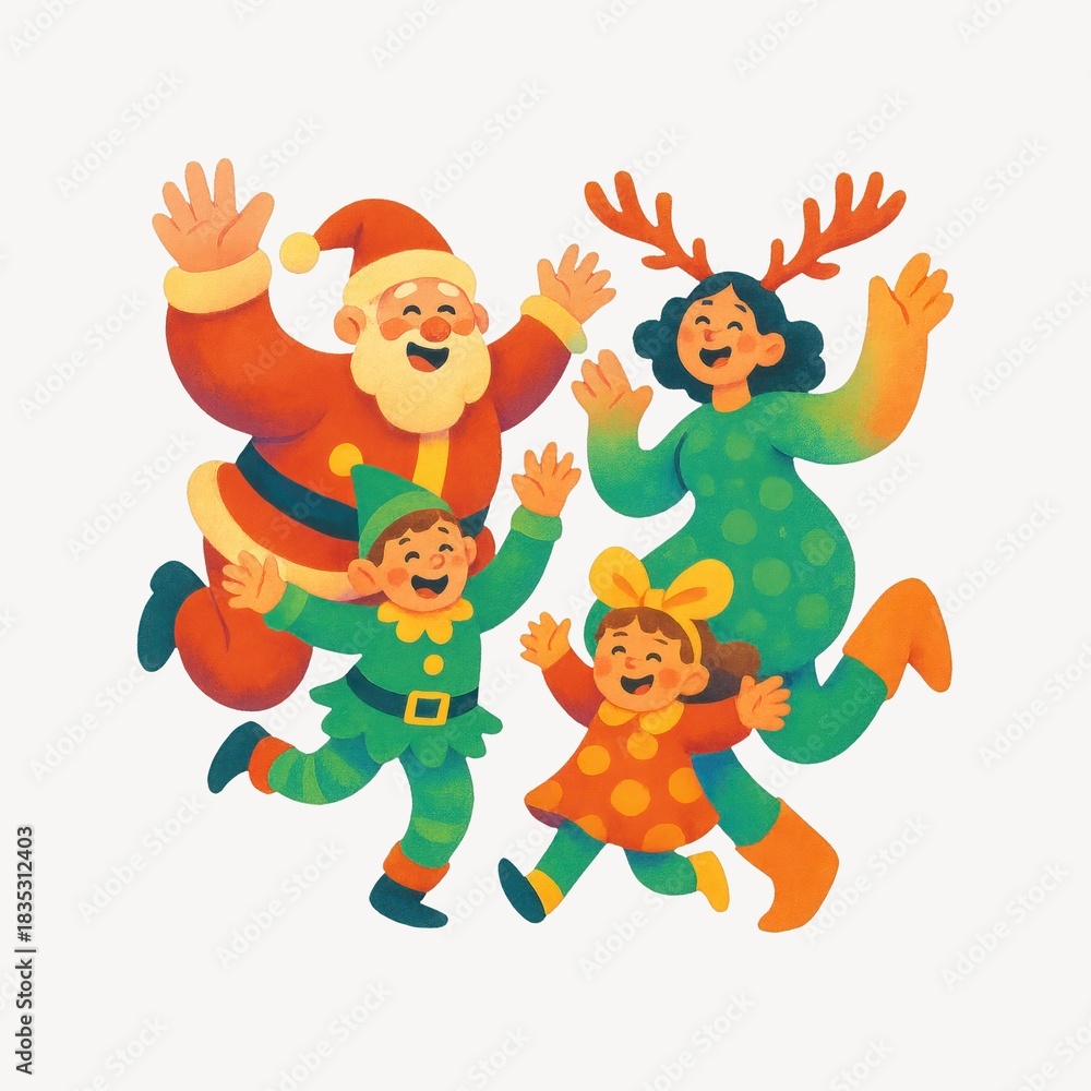 Fototapeta premium Joyful festive family celebration