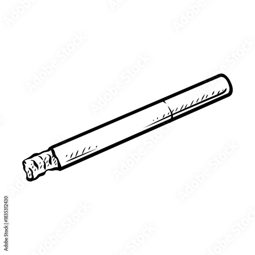 cigarette vector drawing illustration line art