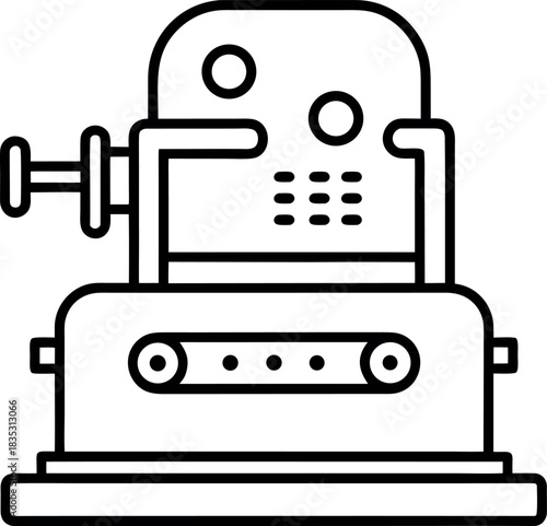 Vintage Morse Code Telegraph Machine Illustration