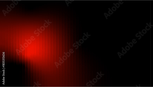 Canvas Print Deep black and red abstract background with an intense, glowing light source on the left side