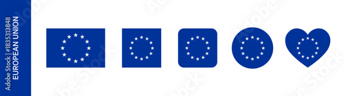 Flag of European Union with white stars