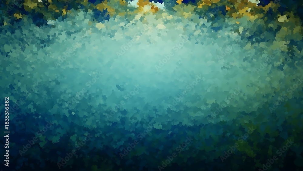 Obraz premium Abstract Mosaic Background with Gradient of Blues and Greens Artistic Texture