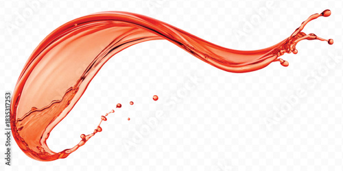 dynamic smooth liquid fresh water splash in different color and curve style isolated on white background