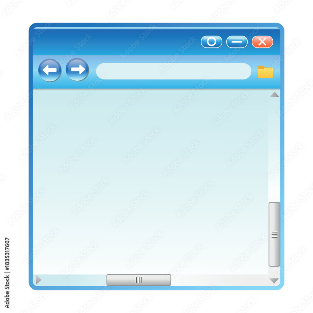 Fototapeta premium 2000s interface with gradients. Retro user interface elements 2000s style. 2000s retro user interface elements.