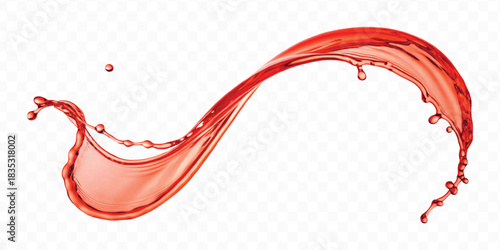 dynamic smooth liquid fresh water splash in different color and curve style isolated on white background