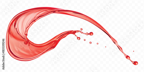 dynamic smooth liquid fresh water splash in different color and curve style isolated on white background