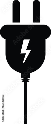 electric socket icon set. Electric Plug and Socket IconElectrical cord or cable. Electric power. Set of electric plug vector icons onTransparent background. Electricity and Energy supply socket sign
