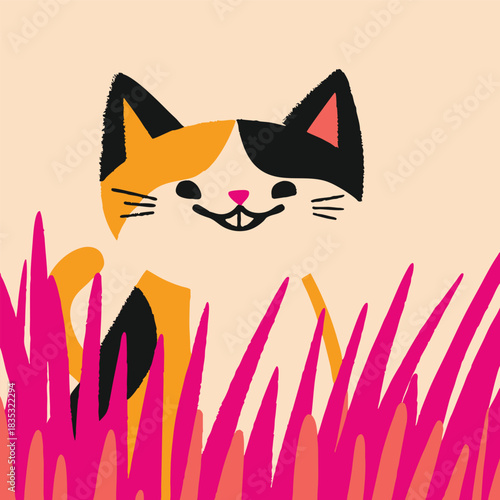vector illustration of a cat