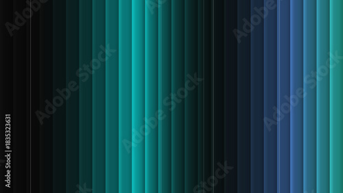 Modern Abstract Geometric Vector Background with Blue, Teal, Dark Green Gradient Vertical Stripes Pattern