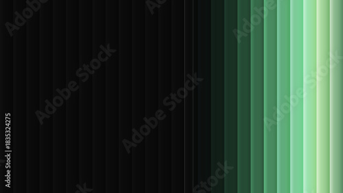 Abstract Modern Gradient Vertical Stripes Black Green Background Vector Illustration