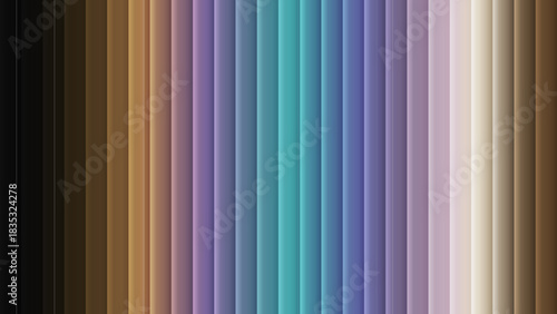 Abstract Gradient Striped Background Vector with Brown Purple Blue Teal Beige Colors