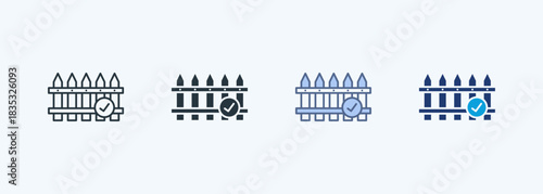 Fence Multiple Style Icon Collection