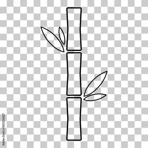 Bamboo leaf icon, nature tropical symbol design, web sign vector illustration .