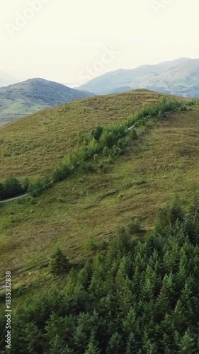 Wallpaper Mural landscape with green hills Torontodigital.ca